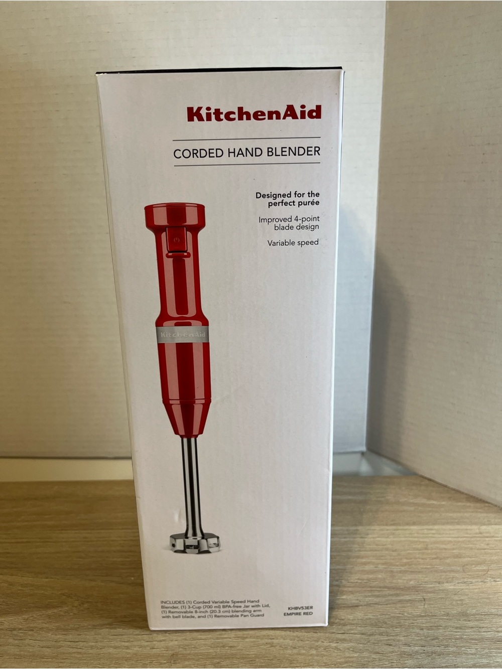 KitchenAid Empire Red Corded Hand Blender
